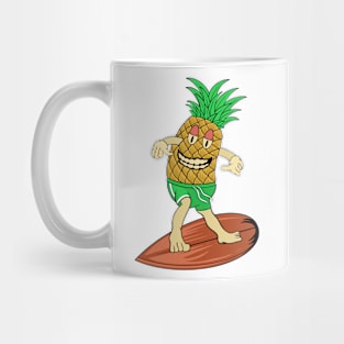 Funny Surfing Pineapple Mug